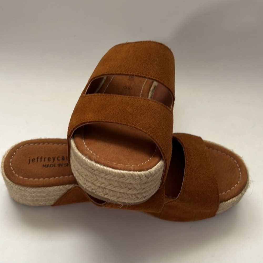 🌴 Sz 8 Jeffery Campbell brown slip-on platform slippers 🌴 - Picture 5 of 6